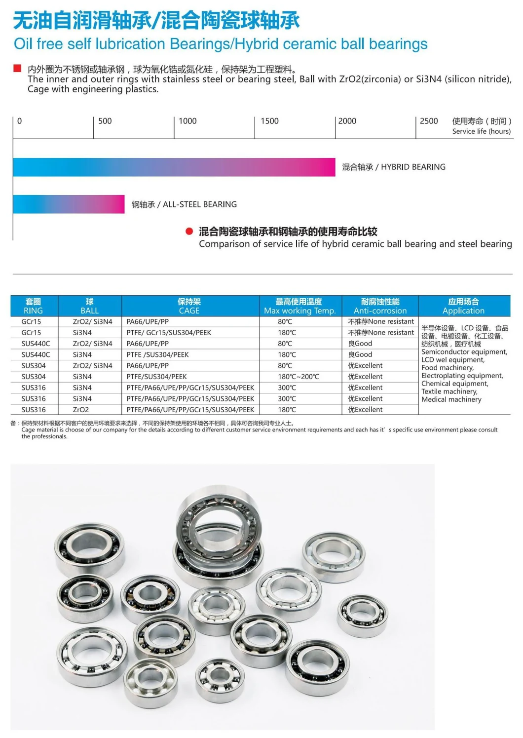 Self-Aligning Ball Ceramic Bearings 1201 2201 1301 2301 Stainless Steel Bearing